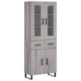Highboard Grey Sonoma 69.5x34x180 cm Engineered Wood 3198559