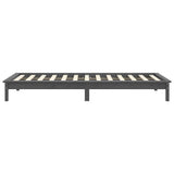 820528 Bed Frame without Mattress Grey 90x200 cm Solid Wood
