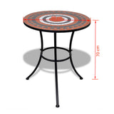 Bistro Table Terracotta and White 60 cm Mosaic 41534