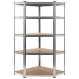 Storage Shelf Silver 90x90x180 cm Steel and MDF 144264