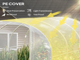 Polytunnel Greenhouse Walk-in Grow House with PE Cover, Door and Galvanised Steel Frame, 3 x 2 x 2m, T3398P315931