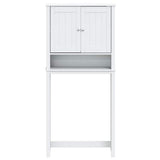 Washing Machine Cabinet BERG White 76x27x164.5 cm Solid Wood 358556