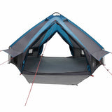 Teepee Tent 8-Person with Roof Blue and Grey 490 x 410 x 210 cm 42004069