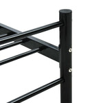 ZNTS 284690 Bed Frame without Mattress Black Metal 120x200 cm