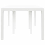 Garden Dining Table White 200 x 100 x 73 cm Poly Rattan 871690