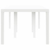 Garden Table White 200 x 100 x 73 cm Poly Rattan 871690