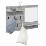Wall-Mounted Coat Rack with Shelf Grey Sonoma 90 x 10 x 50 cm 874520
