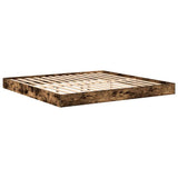 Bookcase Bed Smoked oak 180 x 200 cm Engineered wood 3335747