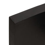 Table Top Dark Brown 80x60x cm Treated Solid Wood Oak 3156424