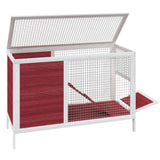 Rabbit Hutch Mocha 103x44x69.5 cm Solid Wood Pine 172298