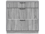 Shoe Cabinet HOORN 78 x 24 x 100 cm Engineered Wood Grey Sonoma 897321