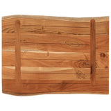 ZNTS Table Top 70x60x3.8 cm Rectangular Solid Wood Acacia Live Edge 370643