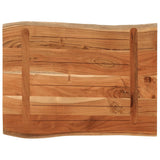 Table Top 80x60x3.8 cm Rectangular Solid Wood Acacia Live Edge 370644