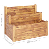 2-Tier Garden Planter 110x75x84 cm Solid Acacia Wood 46582