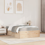 Bed with Mattress 120x190 cm Small Double Solid Wood Pine 3281952