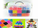 15000Pcs Kit Box Rubber Loom Bands Children Mult-color Make Woven Bracelet 43248119