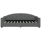 Daybed with Trundle&Drawers without Mattress Dark Grey 90x190 cm Single 3197604