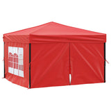 Folding Party Tent with Sidewalls Red 3x3 m 93527