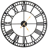 Vintage Wall Clock with Quartz Movement Metal 60 cm XXL 50645