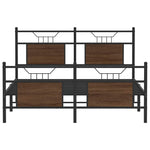 Bed Frame without Mattress Brown Oak 137x190 cm Engineered Wood 4106858