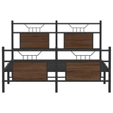 Bed Frame without Mattress Brown Oak 137x190 cm Engineered Wood 4106858