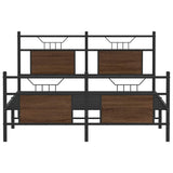 Bed Frame without Mattress Brown Oak 137x190 cm Engineered Wood 4106858