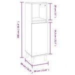 ZNTS 3 Piece Bathroom Cabinet Set Grey Sonoma Engineered Wood 3185541