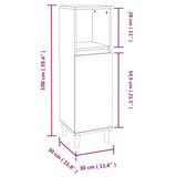 3 Piece Bathroom Furniture Set White Engineered Wood 3185581
