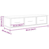 Wall Cabinet Old Wood 88x26x18,5 cm Engineered Wood 855860