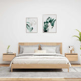 Wall-mounted Bedside Cabinets with LED Lights 2 pcs Sonoma Oak 836831