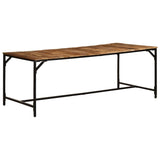 Dining Table 200x100x75 cm Solid Wood Rough Mango 373607