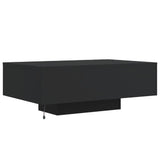 ZNTS Coffee Table with LED Lights Black 85x55x31 cm 836610