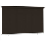 Outdoor Roller Blind 240x140 cm Brown HDPE 312974