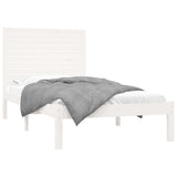 Bed Frame without Mattress White 90x200 cm Solid Wood 3104594
