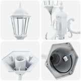Garden Light White 57 x 49 x 241 cm Aluminium and Glass 42000340