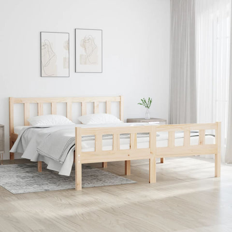 Bed Frame without Mattress Solid Wood Small Double 810649