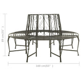 Tree benches 1-Seater 160 x 89 cm Steel 313033