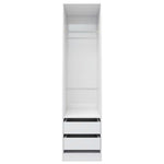 ZNTS Wardrobe with Drawers High Gloss White 50x50x200 cm Engineered Wood 800618