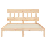 Bed Frame without Mattress King Size Solid Wood Pine 3193601
