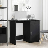 Desk with Drawer Black Oak 100 x 50 x 76 cm Engineered Wood 862464