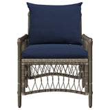Garden Chair with Cushion Grey 73 x 61 x 77 cm Poly Rattan 42006224