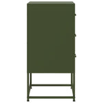 ZNTS Bedside Cabinets 2 pcs Olive Green 36x39x78 cm Steel 846587