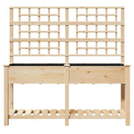 Garden Planter Beige 161 x 46 x 152.5 cm Solid fir wood 42006572