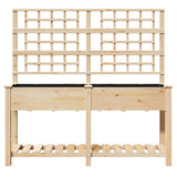 Garden Planter Beige 161 x 46 x 152.5 cm Solid fir wood 42006572