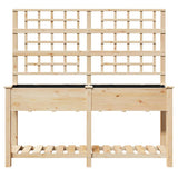 Garden Planter Beige 161 x 46 x 152.5 cm Solid Fir Wood 42006572