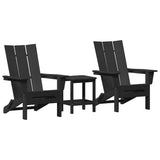 Garden Chair 3 pcs Black 80.5 x 74.5 x 92 cm Polyethylene 3335824