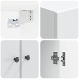 Wall-Mounted Cabinet White 66 x 34.5 x 90 cm Engineered Wood 899075