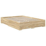 Bed Frame with Drawer with Headboard Manual Engineered Wood 3411637