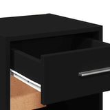 Bedside Cabinets 2 pcs Black 35x34x65 cm Engineered Wood 840579
