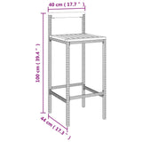 Garden Bar Set Black 3187700